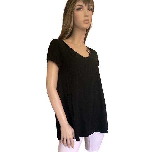 J. Jill Elliptical Tee Tank T Shirt Pima Cotton Short Sleeve V-Neck Relaxed Fit - Picture 6 of 14